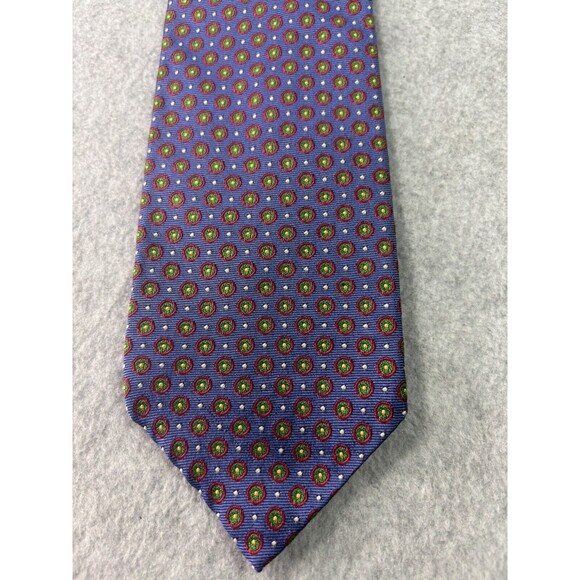 Lauren Ralph Lauren Tie Blue Red Green Geometric L:57” W:3.5” - Picture 1 of 9